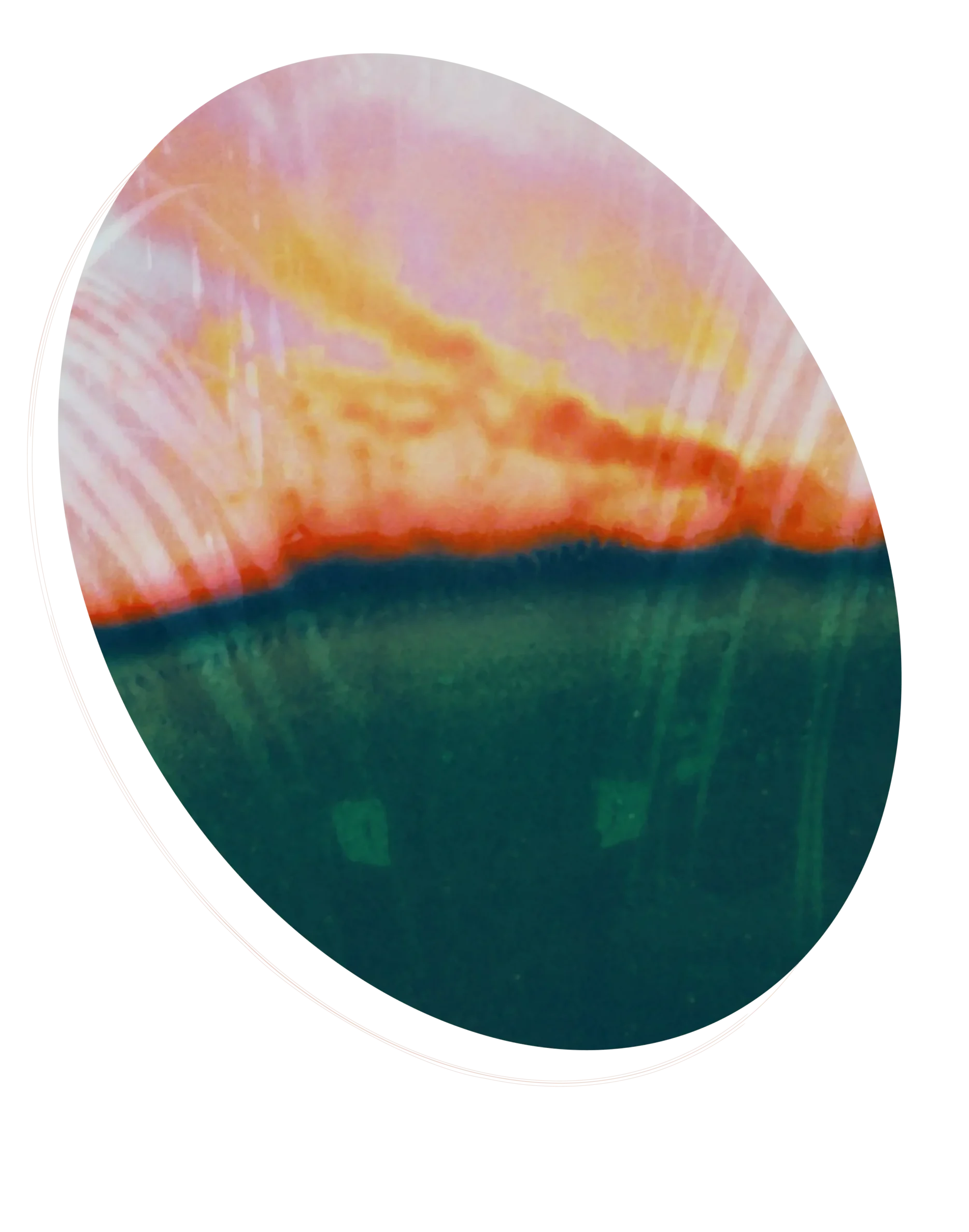 Abstract film-inspired artwork featuring colorful light leaks and translucent textures, with visible film strip borders creating a nostalgic, artistic aesthetic.